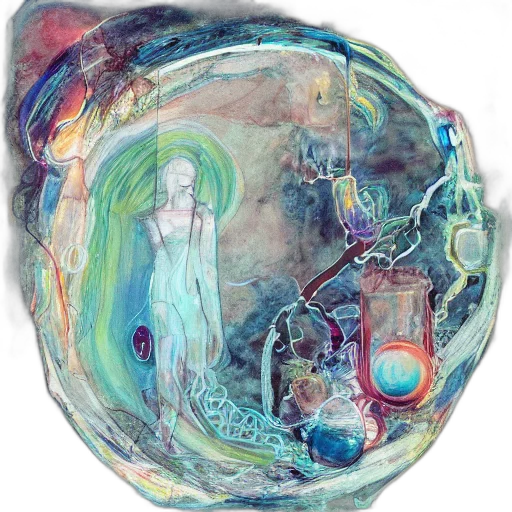 jewelry, mask, watercolor, concept art transparent PNG cut-out