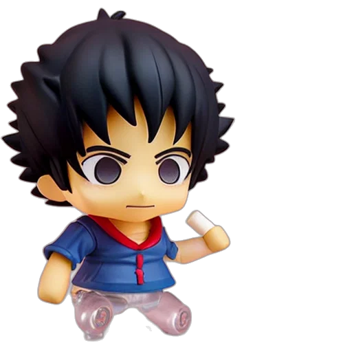 3d render, nendoroid, afro, luffy transparent PNG cut-out