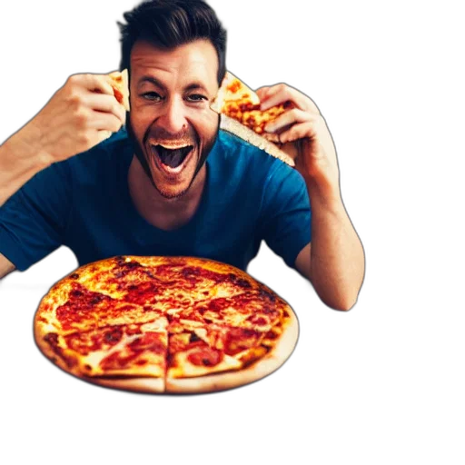 food, face, 3d render, photorealistic transparent PNG cut-out