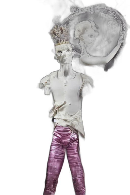 crown, jewelry, staff, 3d render transparent PNG cut-out