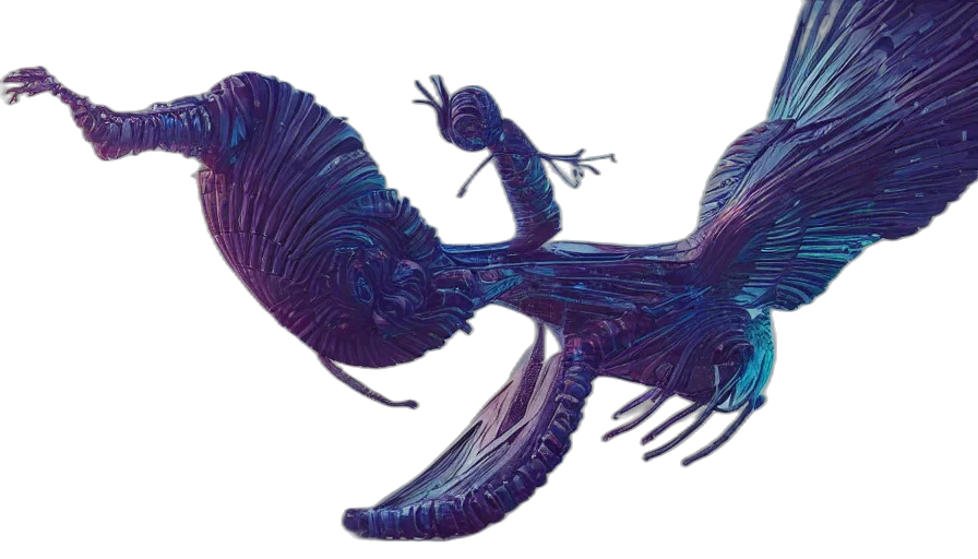 dragon, creature, animal, hair transparent PNG cut-out