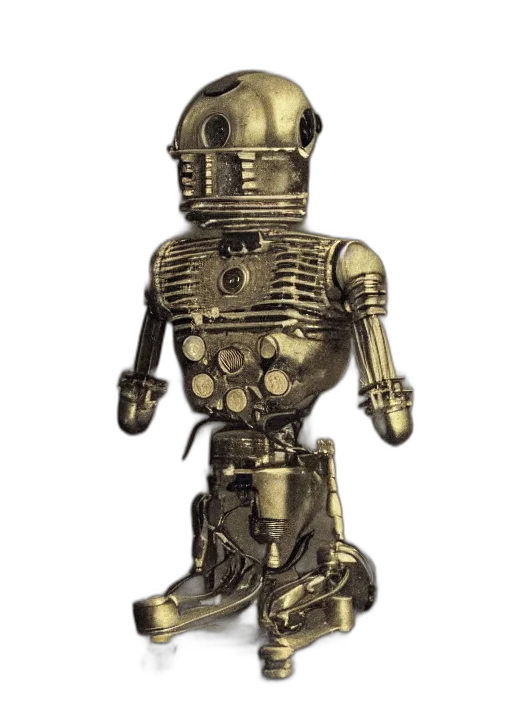 robot, staff, weapon, 3d render transparent PNG cut-out