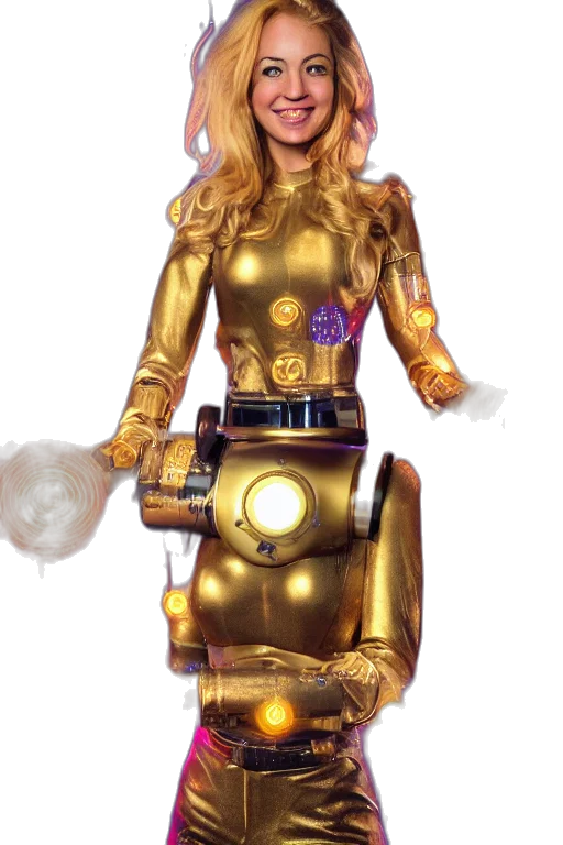robot, staff, concept art, comic book art transparent PNG cut-out