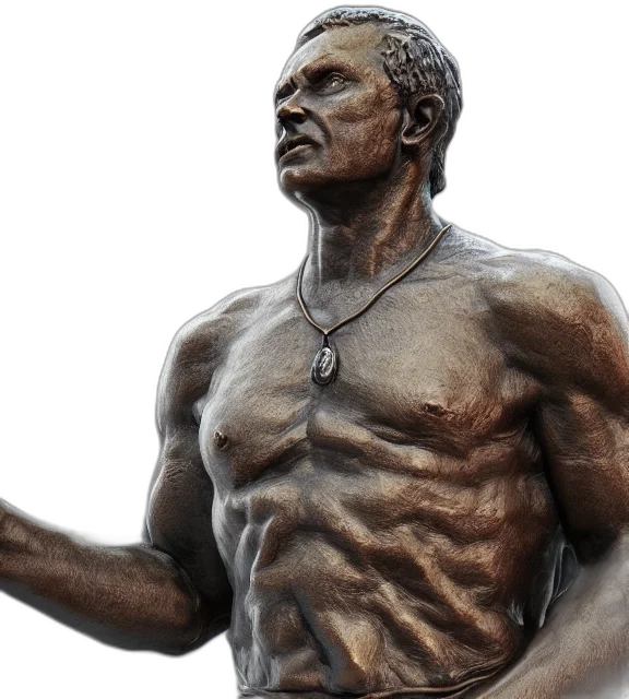 photorealistic, 3d render, photo, bronze transparent PNG cut-out