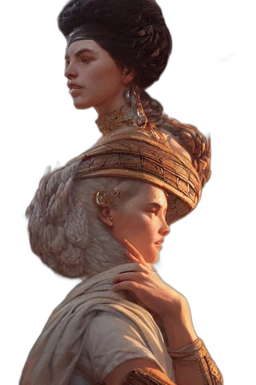 crown, hat, face, staff transparent PNG cut-out