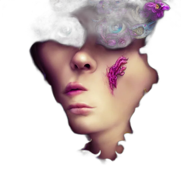 face, mask, crown, creature transparent PNG cut-out