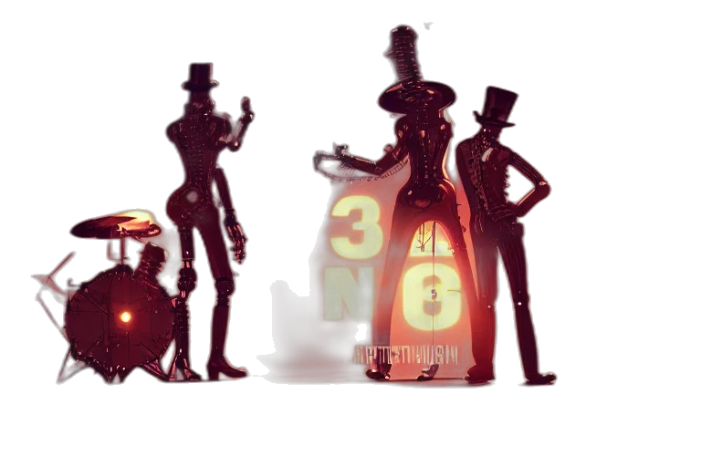robot, concept art, fantasy art, 3d render transparent PNG cut-out