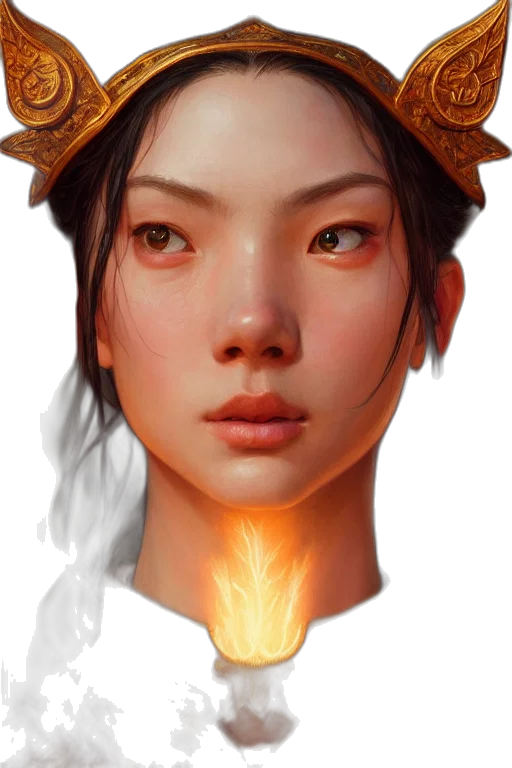 face, mask, dragon, staff transparent PNG cut-out
