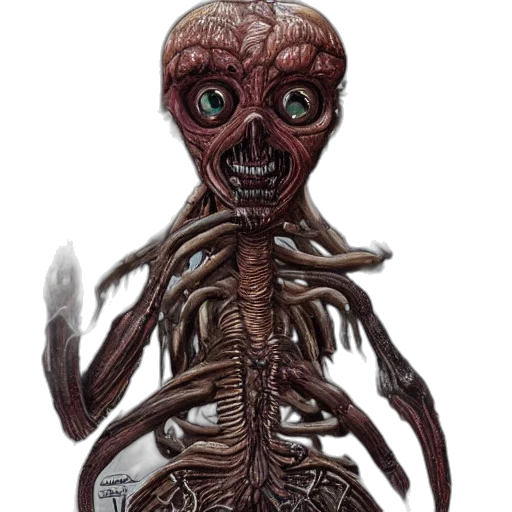 creature, mask, staff, robot transparent PNG cut-out