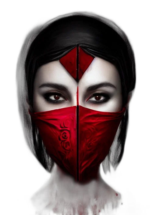 mask, face, weapon, fantasy art transparent PNG cut-out
