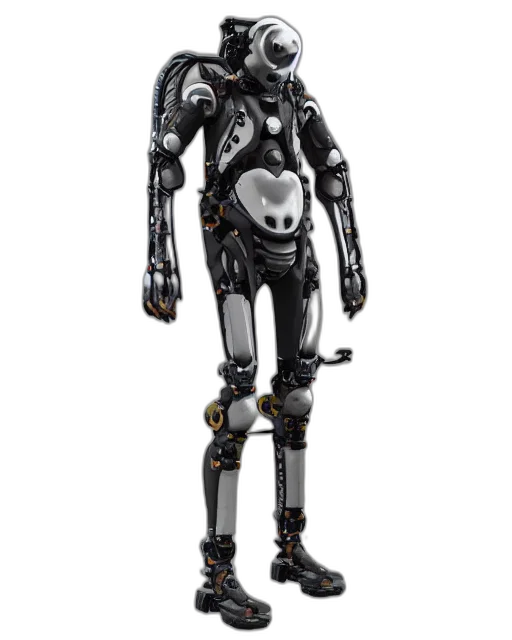 robot, concept art, cyberpunk, 3d render transparent PNG cut-out