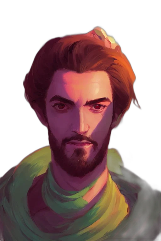 face, fantasy art, concept art, pixel art transparent PNG cut-out