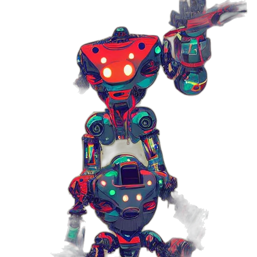 robot, weapon, creature, staff transparent PNG cut-out