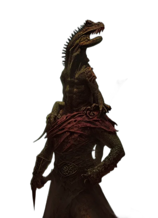 dragon, creature, animal, staff transparent PNG cut-out