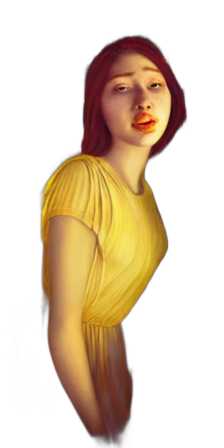 dress, staff, face, jewelry transparent PNG cut-out