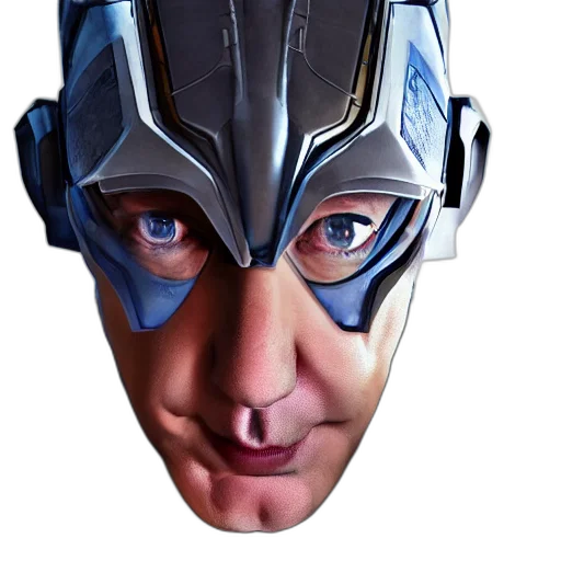 mask, robot, face, 3d render transparent PNG cut-out