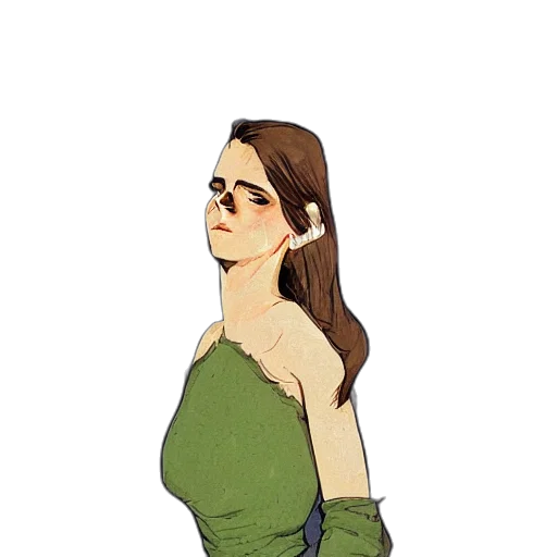 dress, jacket, face, creature transparent PNG cut-out