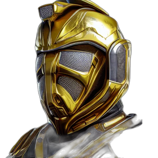 mask, robot, concept art, 3d render transparent PNG cut-out