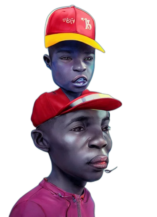 face, hat, concept art, photorealistic transparent PNG cut-out