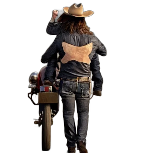 jacket, weapon, staff, hat transparent PNG cut-out