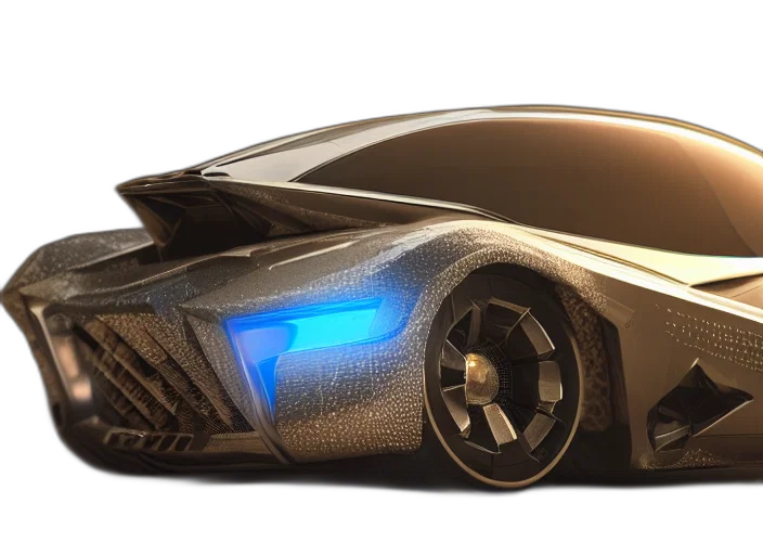 car, 3d render, concept art, photorealistic transparent PNG cut-out