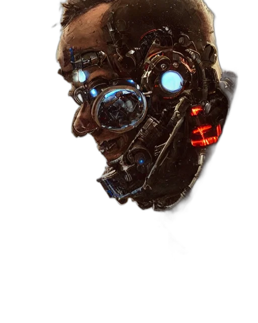robot, mask, face, creature transparent PNG cut-out