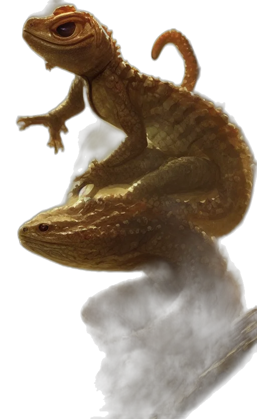 dragon, creature, animal, staff transparent PNG cut-out