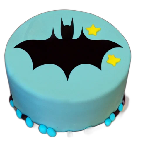 3d render, bat, birthday, cake transparent PNG cut-out