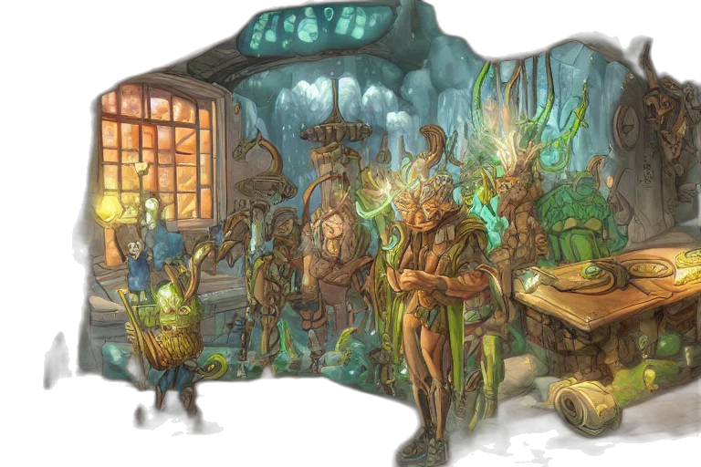 staff, concept art, fantasy art, comic book art transparent PNG cut-out