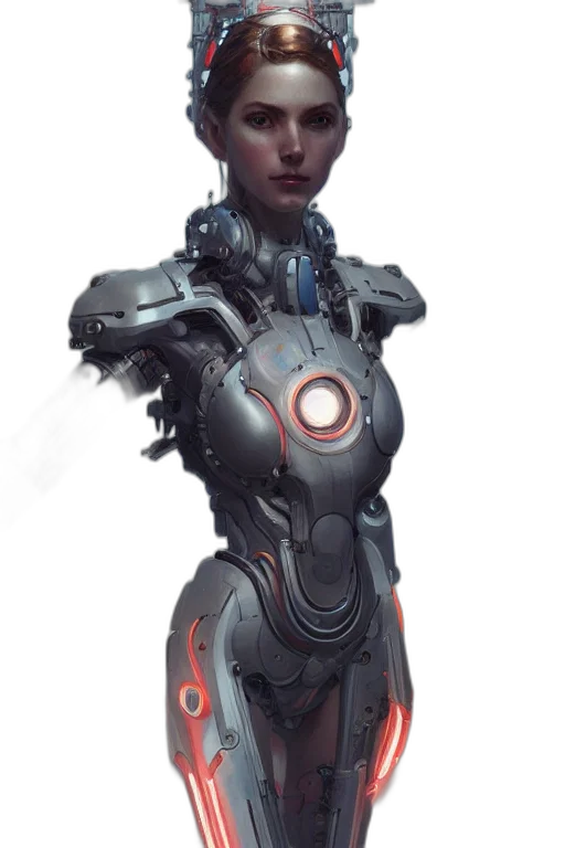 robot, face, staff, weapon transparent PNG cut-out