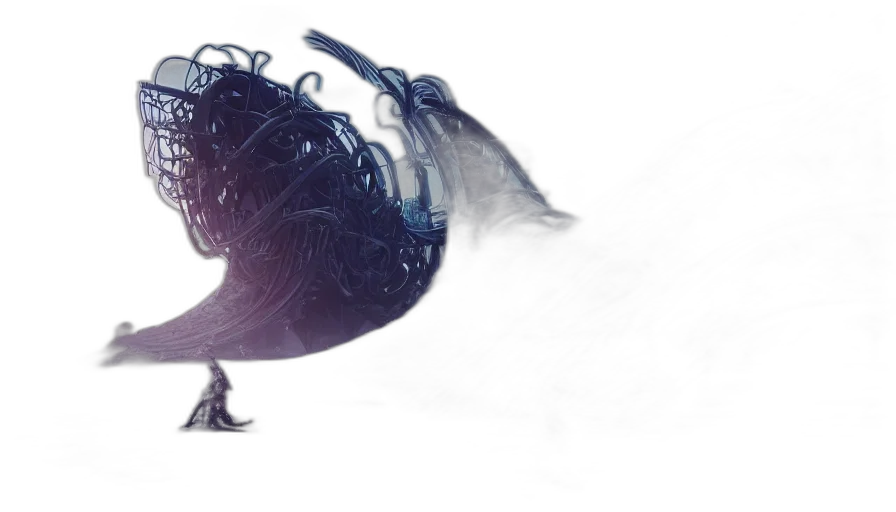 dragon, creature, hair, mask transparent PNG cut-out