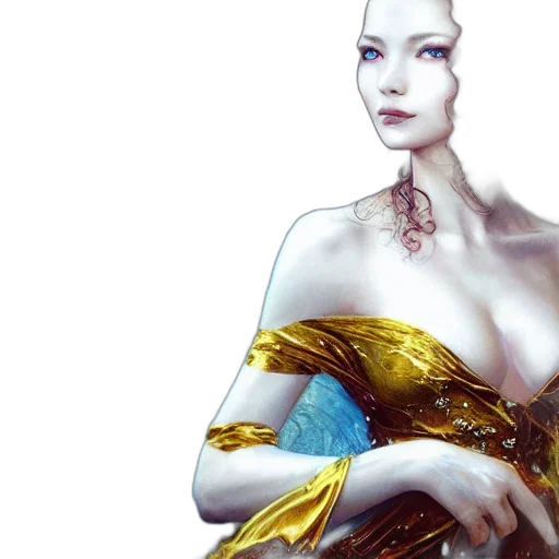 dress, jewelry, fantasy art, concept art transparent PNG cut-out