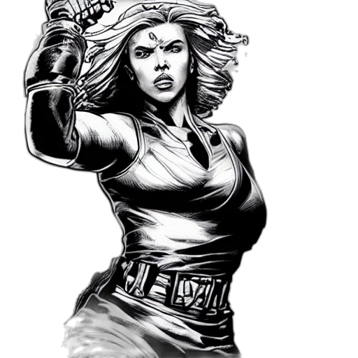 comic book art, concept art, fantasy art, cartoon transparent PNG cut-out