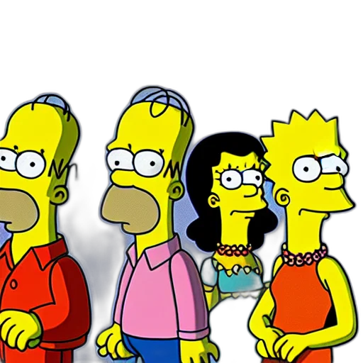 cartoon, simpsons, painting, david transparent PNG cut-out