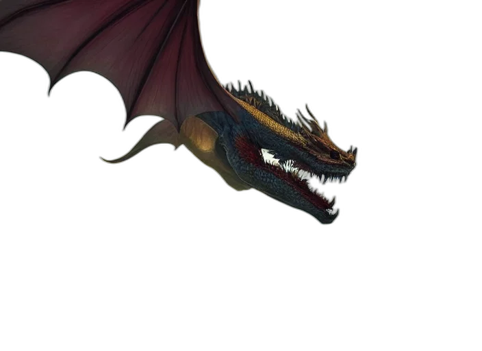 dragon, creature, animal, staff transparent PNG cut-out