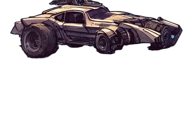 car, weapon, concept art, 3d render transparent PNG cut-out