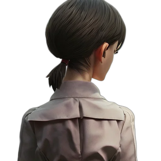 jacket, staff, hair, face transparent PNG cut-out