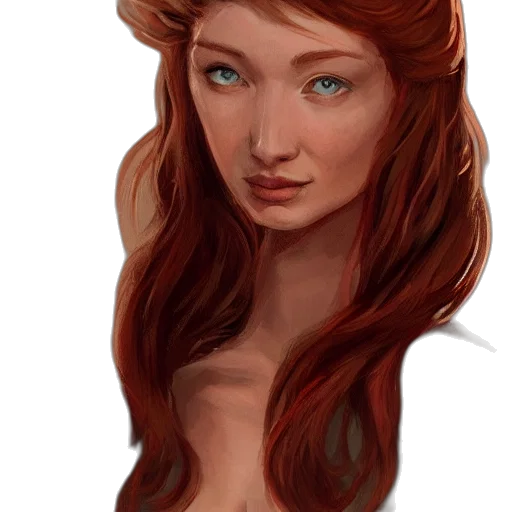 face, hair, crown, fantasy art transparent PNG cut-out