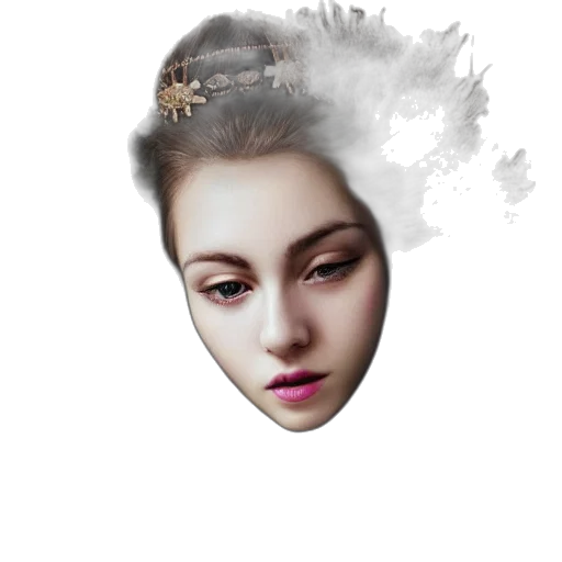 crown, face, hair, mask transparent PNG cut-out