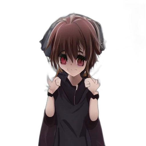dress, jacket, staff, hair transparent PNG cut-out