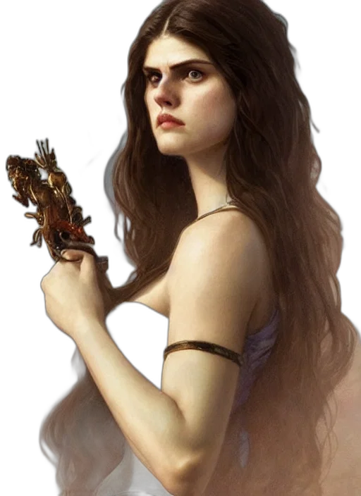 dress, jewelry, staff, face transparent PNG cut-out