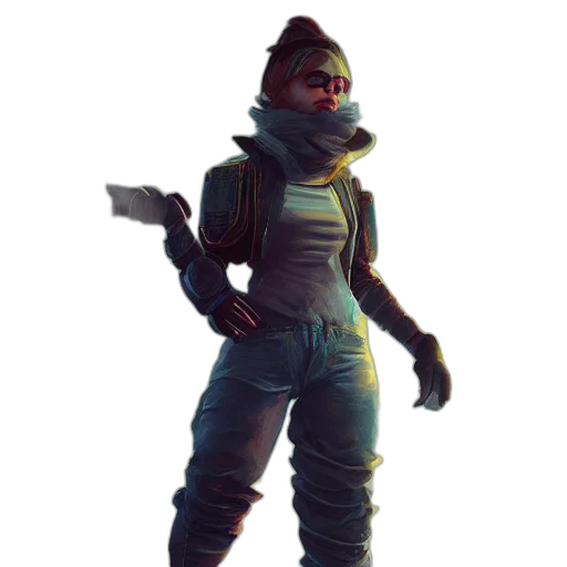 weapon, mask, jacket, staff transparent PNG cut-out
