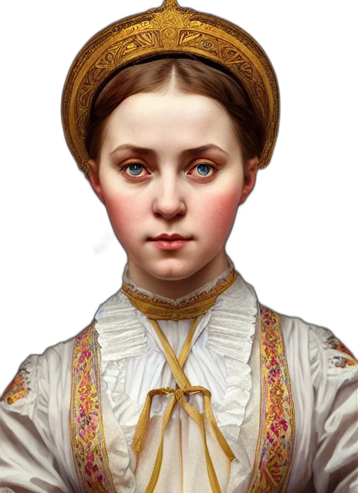 face, staff, crown, dress transparent PNG cut-out