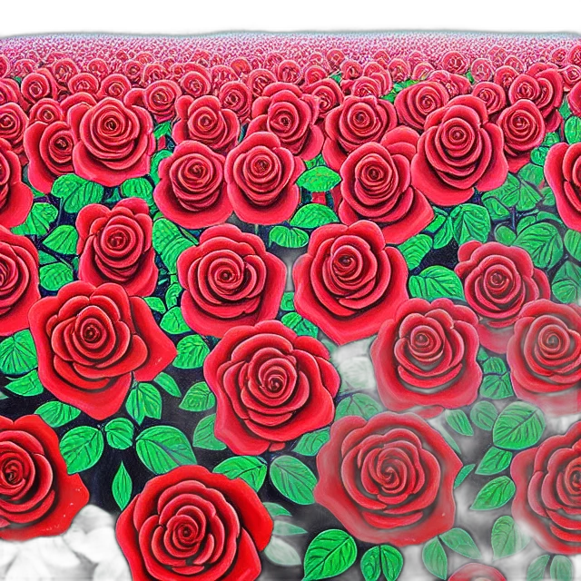 flower, 3d render, red, beautiful transparent PNG cut-out