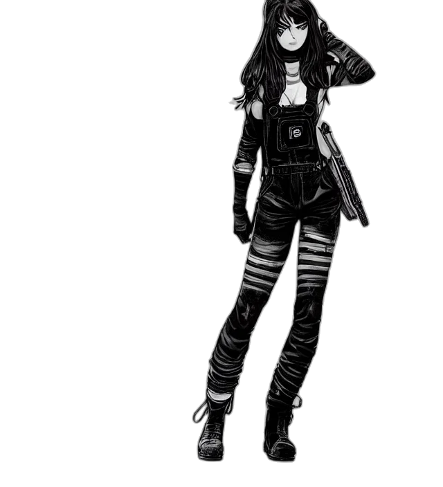 jacket, staff, weapon, concept art transparent PNG cut-out