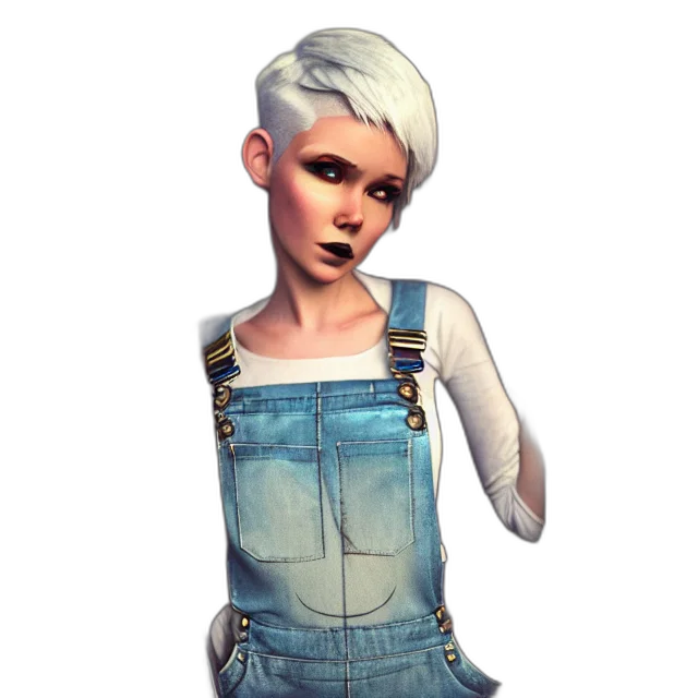 staff, face, concept art, 3d render transparent PNG cut-out