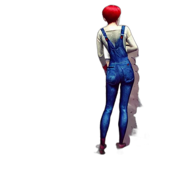 jacket, dress, robot, staff transparent PNG cut-out