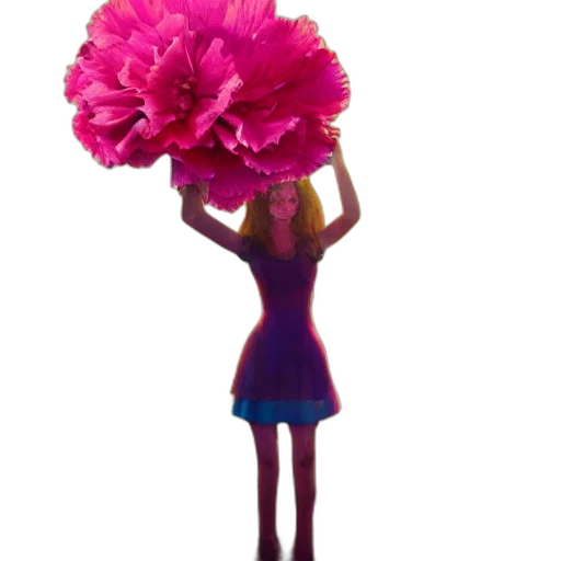 flower, dress, crown, hair transparent PNG cut-out