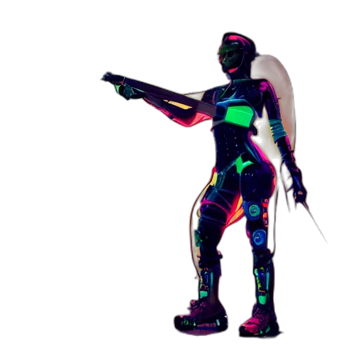 robot, weapon, staff, creature transparent PNG cut-out