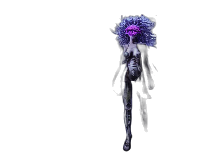 staff, creature, dress, mask transparent PNG cut-out